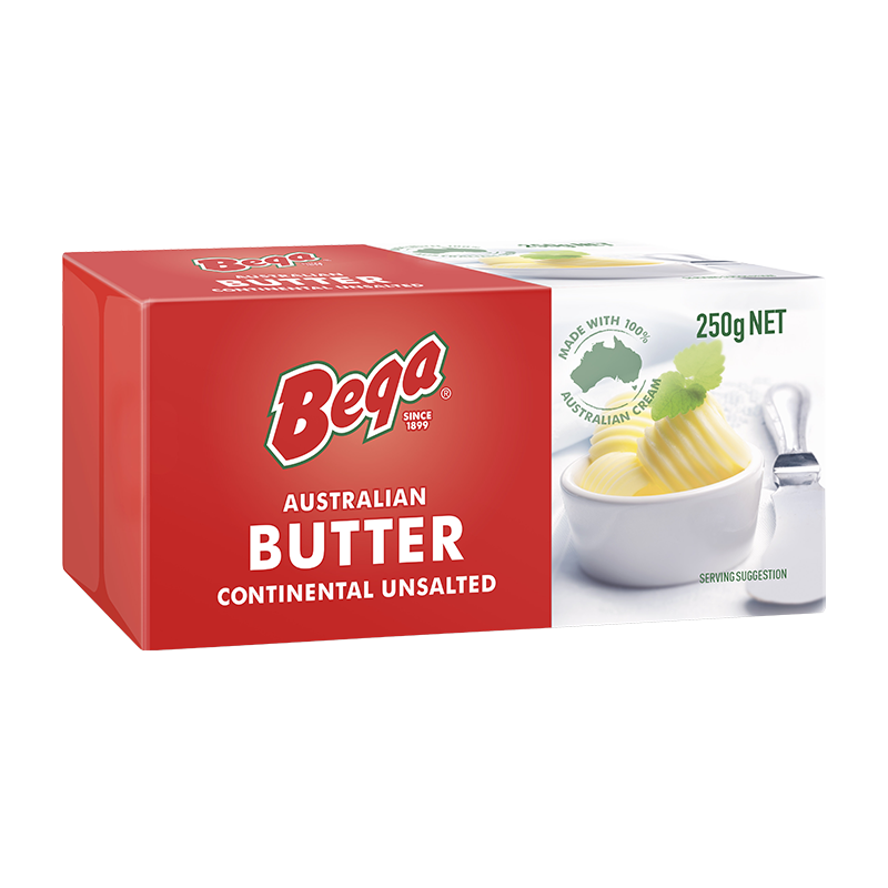 زبدة بيغا كونتيننتال غير مملحة 250 غم Bega Retails UAE