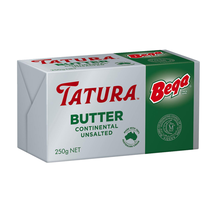 Bega Tatura Continental Unsalted Butter 250g Bega Retails MY